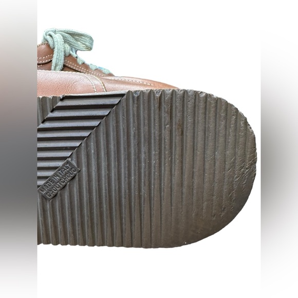 Hermes Men EU 40.5 US 7.5 Quick Sneakers Low Cut Shoes Leather Orange Brown Logo - Picture 13 of 16